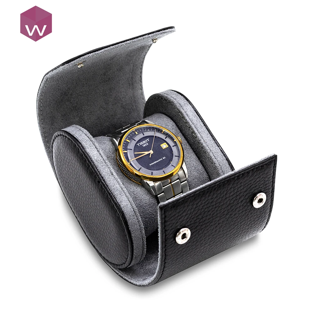 Wholesale High Quality Personalized Single Watches Storage Travel Watch Roll Case Genuine Leather