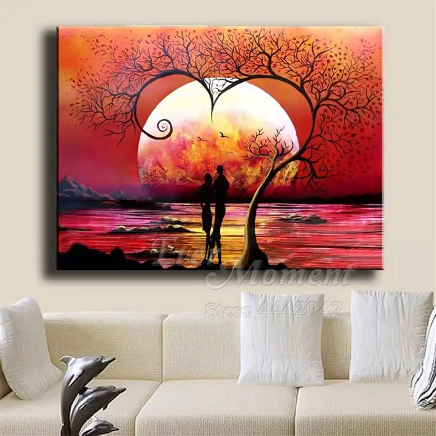 Когда-нибудь момент алмазов картина любовь пара романтический Закат Алмазная