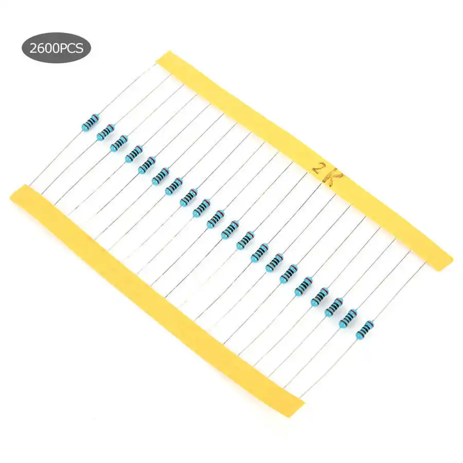 2600 шт металлическая пленка сопротивление набор резисторов части электронных