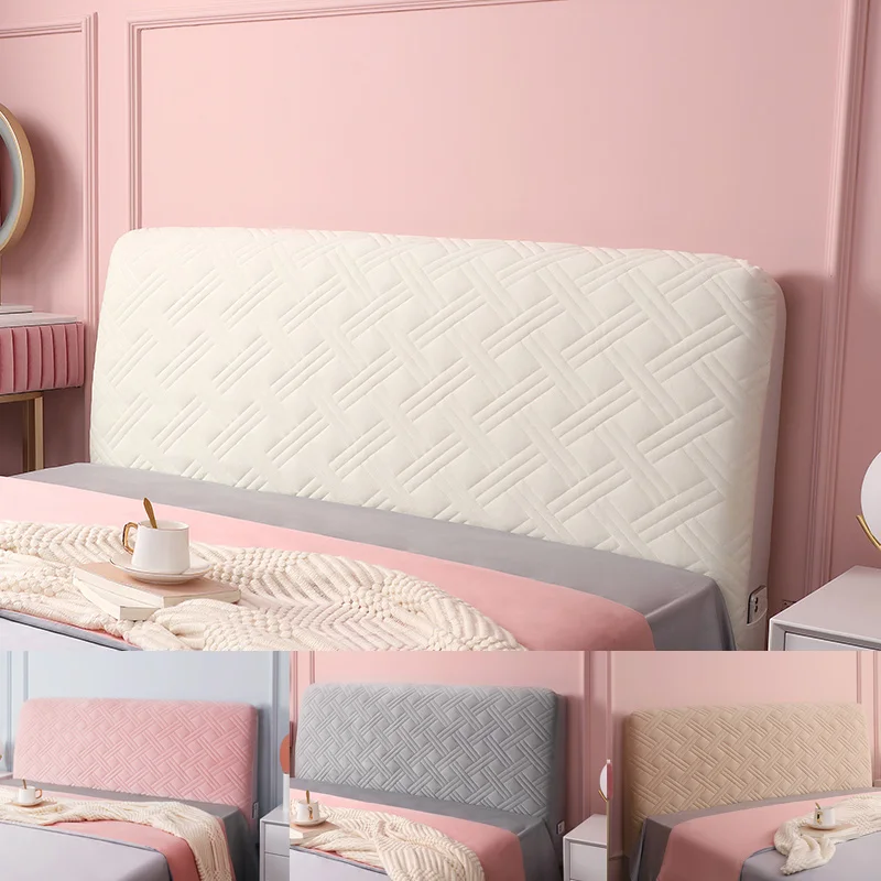 

Мягкое стеганое покрывало для кровати, эластичное, универсальное, утолщенное, розовое, пыленепроницаемое, однотонное, защитное покрытие дл...