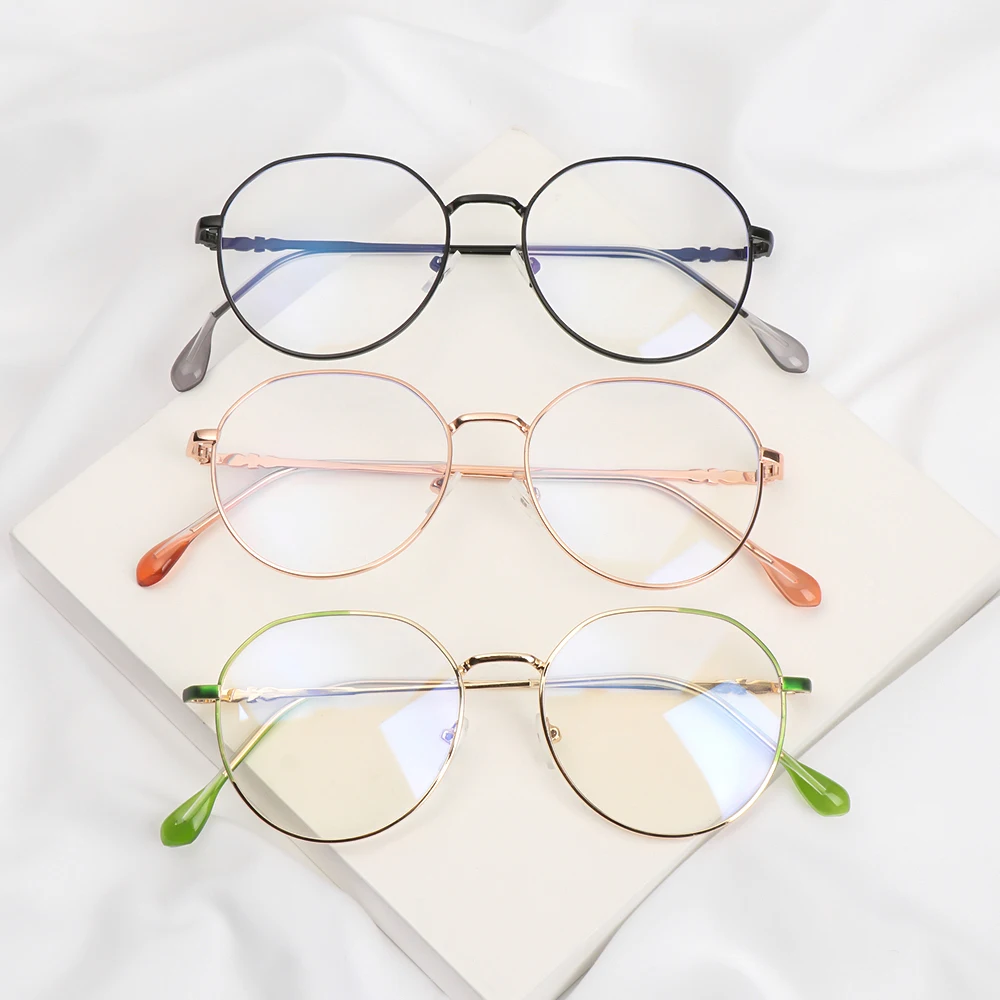 Очки унисекс в металлической оправе с защитой от синего светильник