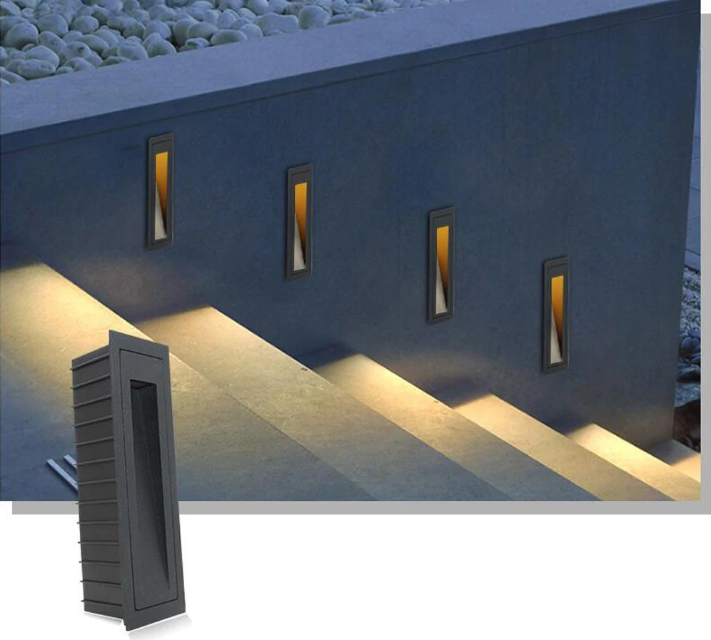 Уличный настенный светильник 2 Вт алюминиевый водонепроницаемый угловой