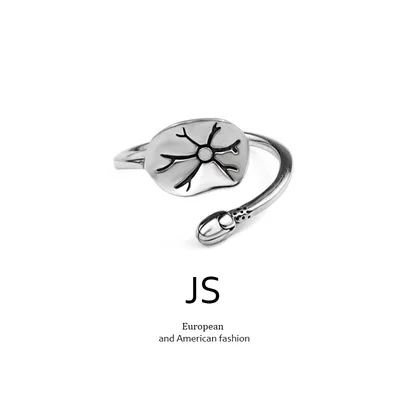 

Retro Ring For Women Flower Lotus Shaped Ring Niche Jewelry Temperament Joker Simple Japanese And Korean Style 2021 New Fashion