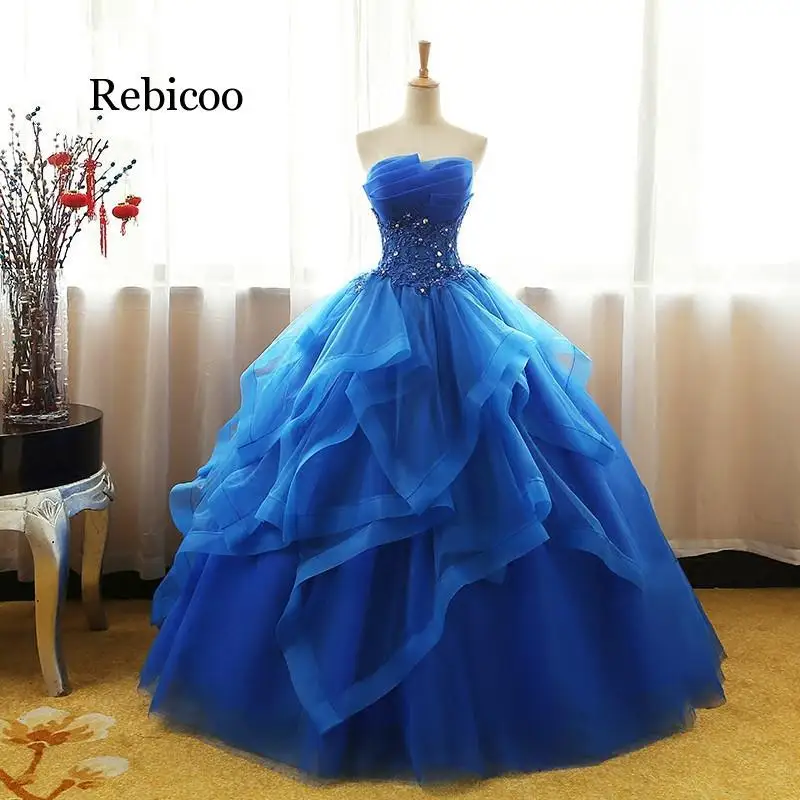 8 Layers Luxury Vintage Lace Ball Gown Quinceanera Dress Ruched Crystal Organza Vestidos De 15 Debutante Gowns Bohemia Princess