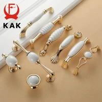 kak white creamic gold cabinet knobs and handles drawer pulls kitchen cupboard door handle gold furniture handle door hardware