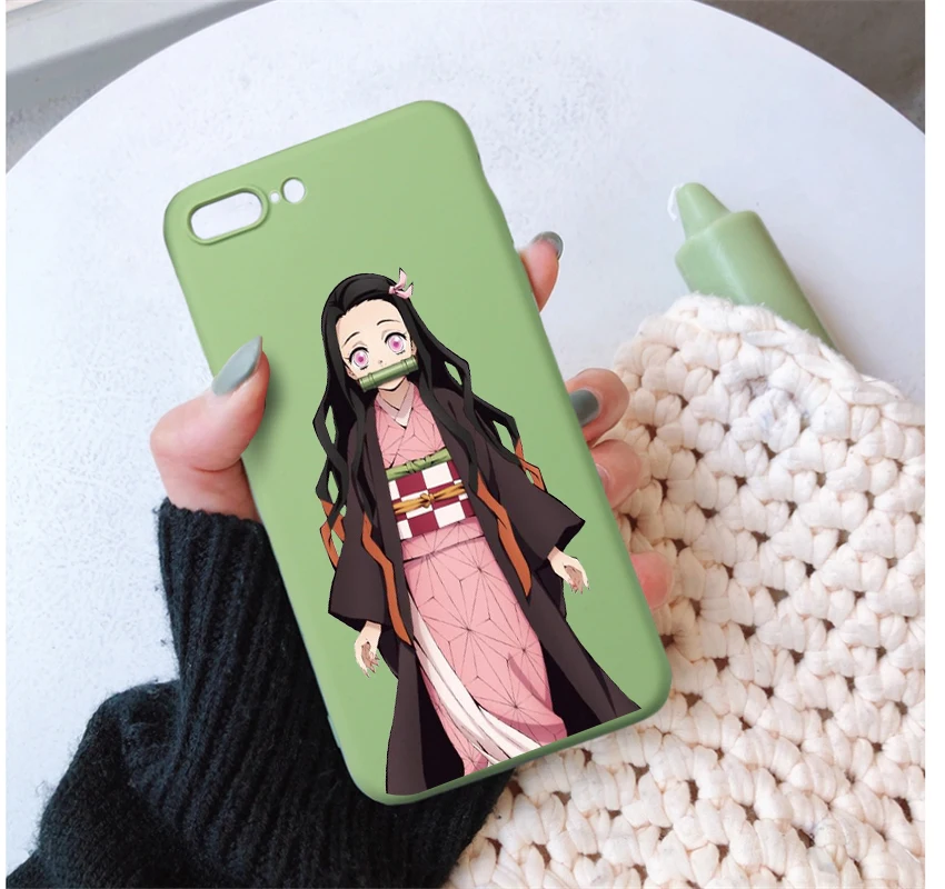 Камадо Nezuko Kimetsu без Yaiba демон убийца ТПУ, конфетный мягкий чехол для телефона для iphone 6/6s, 6 Plus/6s Plus, 7 Plus/8, XS XM X 11 pro