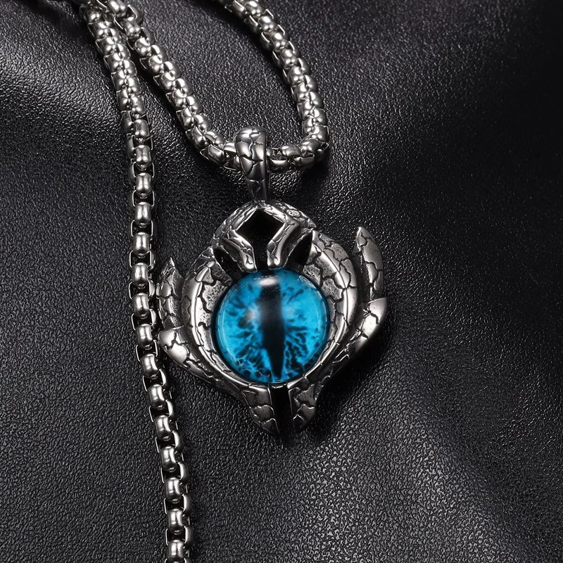 Ожерелье с голубым сглаза Подвески глаза Дракона космический корабль Подвеска