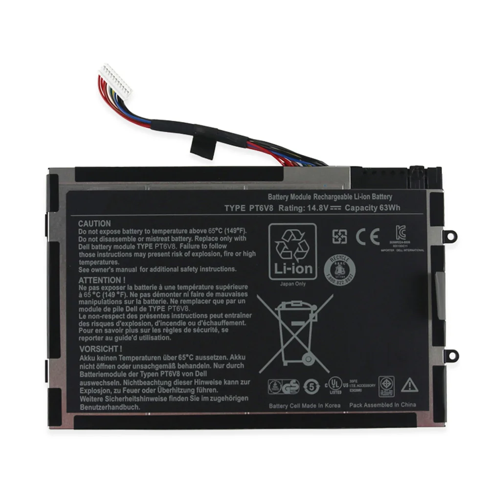 Новинка 100% оригинальный аккумулятор P06T T7YJR PT6V8 для ноутбука Dell Alienware M11x M14x R1 R2 R3 08P6X6