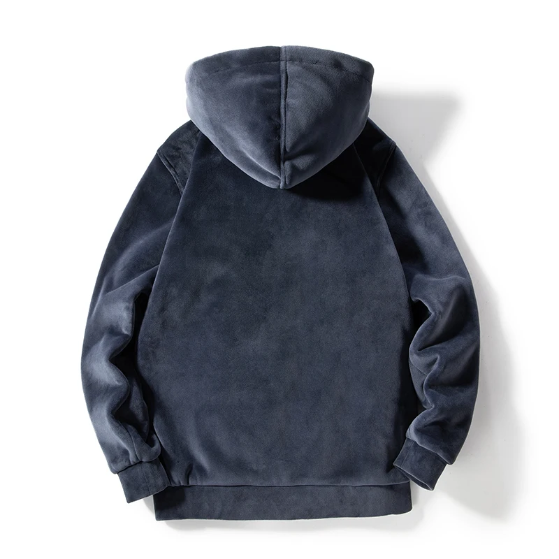 

Brand Men's hoodie with hood sweatshirts Jackets Men Fleece Streetwear Warm Tracksuit Men hoody Coats Velvet Sweatshirt Mens