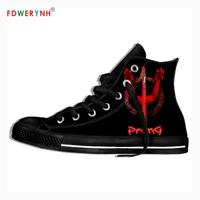 prong music fans heavy metal band logo personalized shoes light breathable lace upcanvas casual shoes