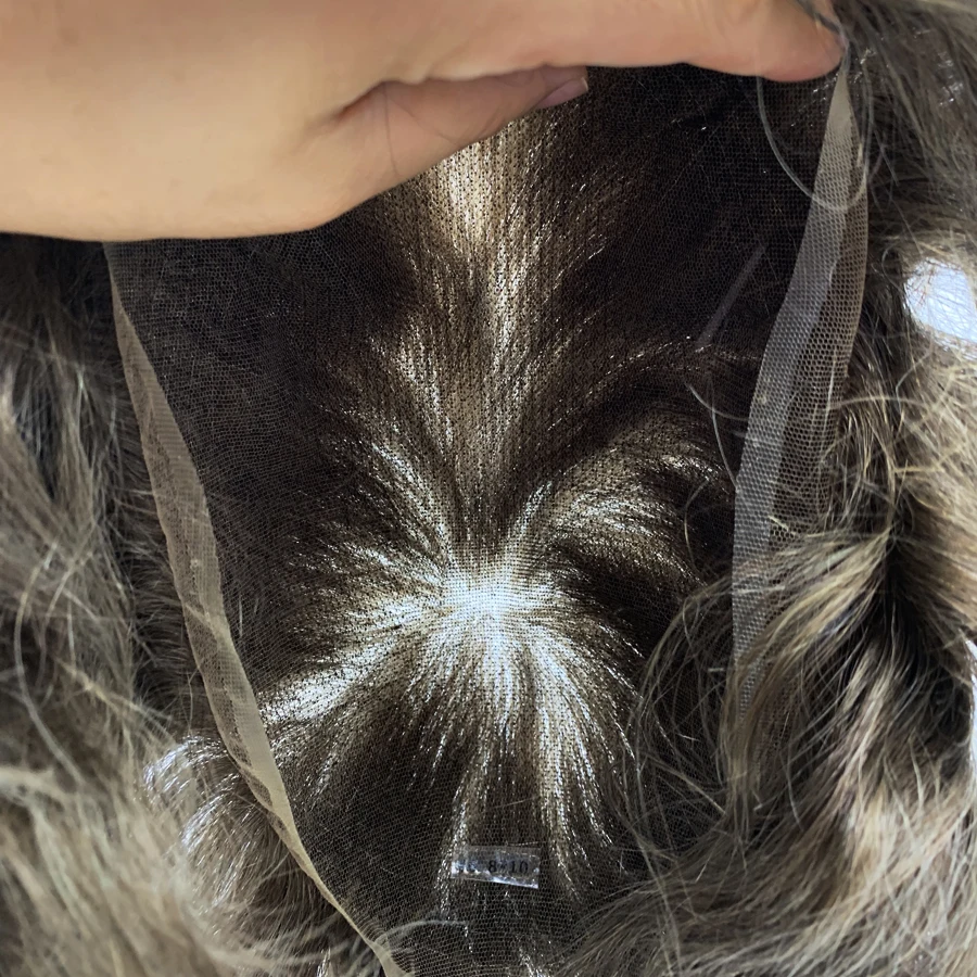 Невидимая линия волос дышащий супертонкий швейцарский кружевной парик