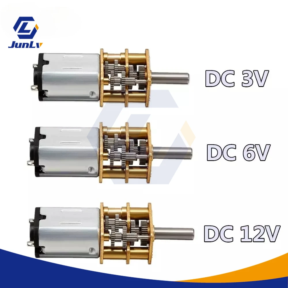 

Mini Metal Gear Motor DC 3V / 6V / 12V, 15/30/50/60/100/200/300/500 / 1000RPM, Metal Gear N20Gear Wheel, DC Motors