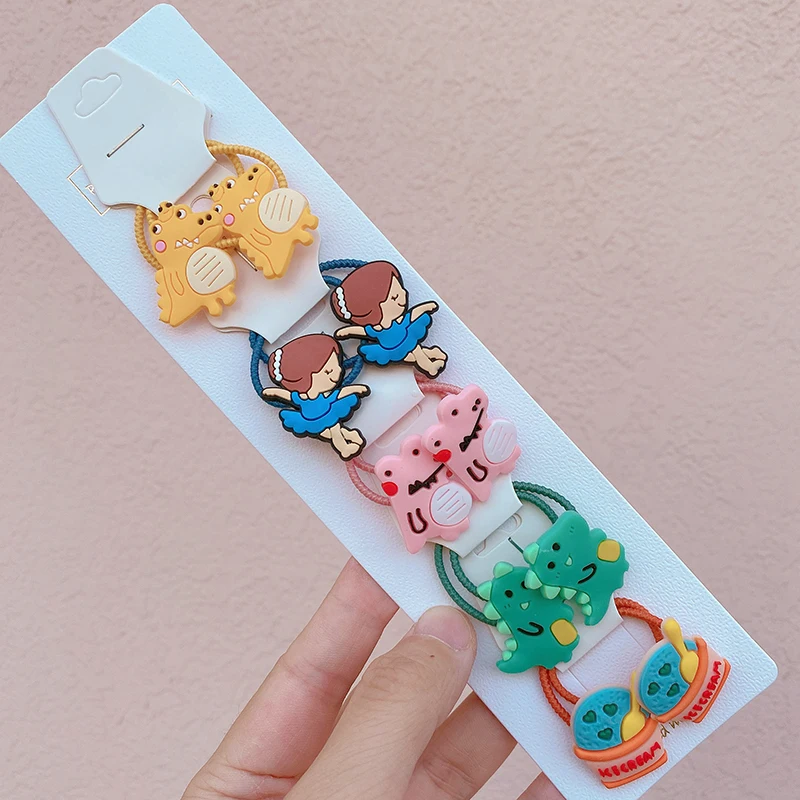 10/20Pcs/SetCartoon Animals Fruit Headbands For Kids Girls Elastic Hair Bands 2020 New Rubber Hair Accessories Fashion Jewelry