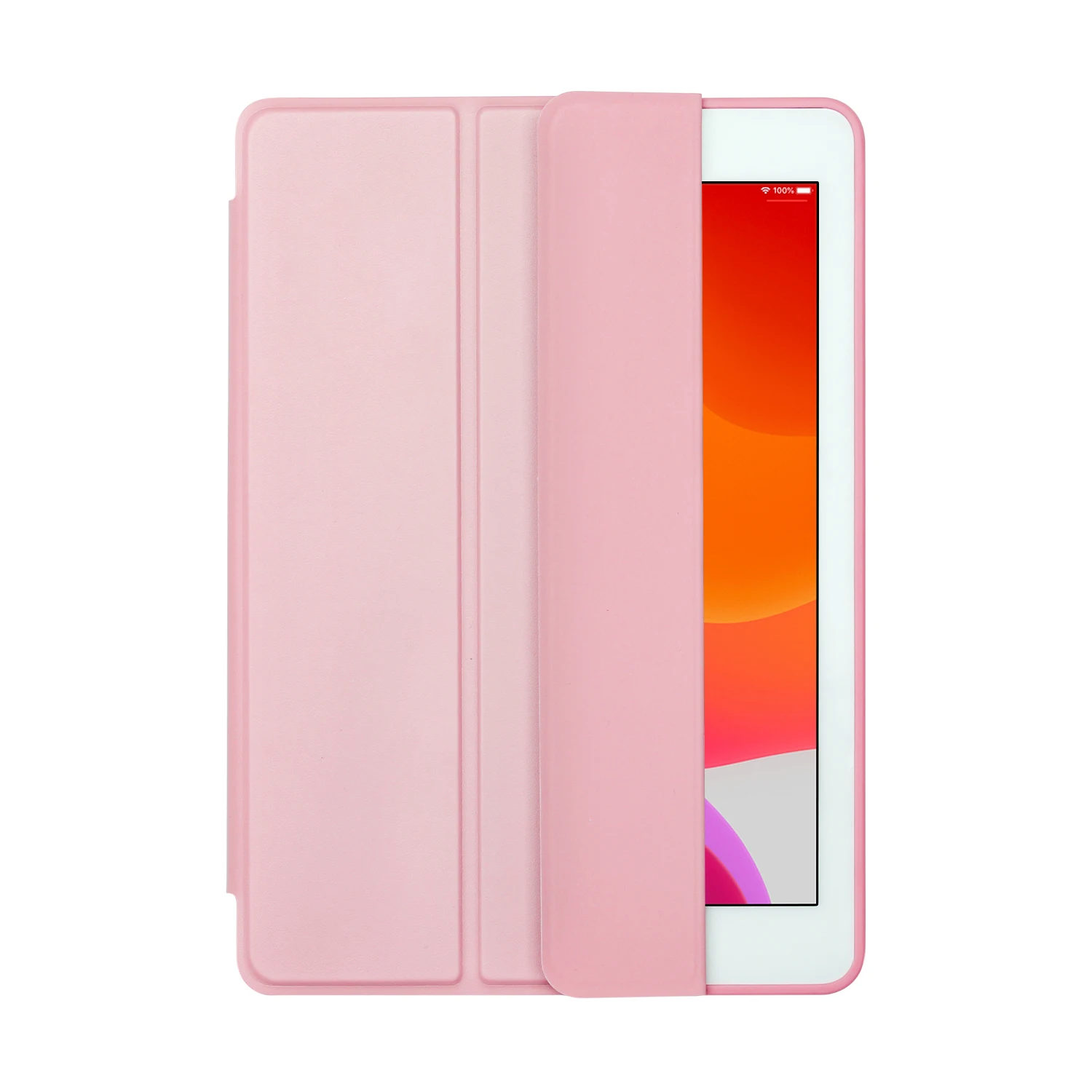 Чехол GOOJODOQ для iPad 10,2, силиконовый мягкий чехол для iPad, чехол 10,2 дюймов с функцией автоматического сна для iPad, чехол 7-го поколения - Цвет: pink