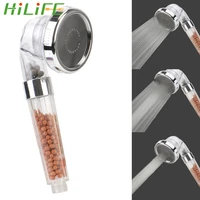 hilife bath shower head saving water high pressure jetting shower head adjustable anion filter shower spa nozzle 3 modes