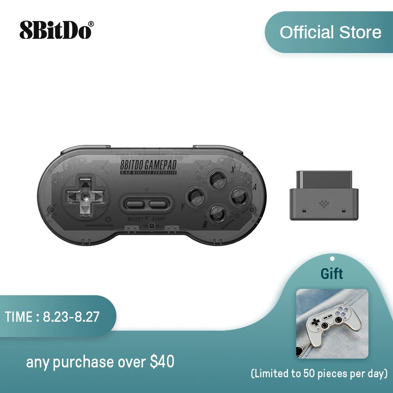 8bitdo SN30 2 4G беспроводной геймпад для оригинального SNES/SFC (SN/SF/Transparent Edition) Super
