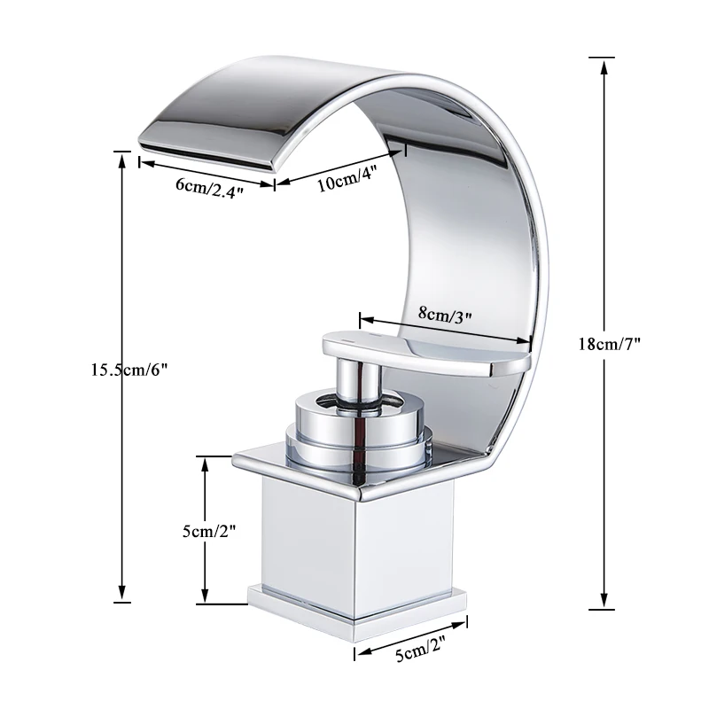Хромированный смеситель для ванной комнаты Senlesen кран Водопад раковины одно