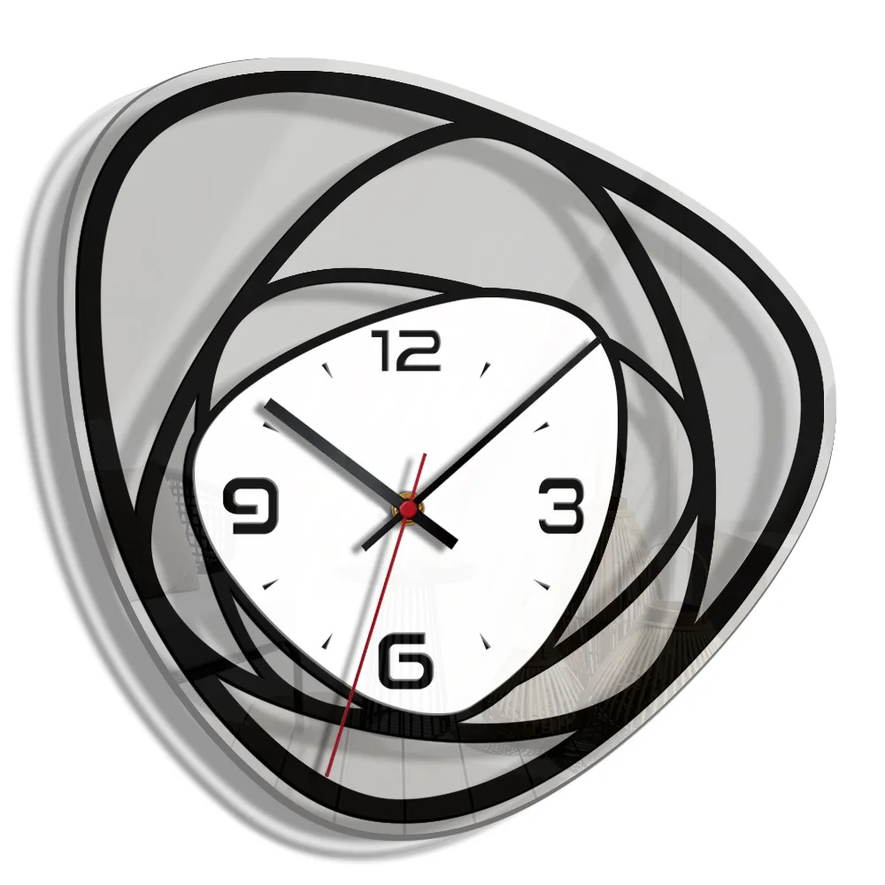 Настенные часы прозрачный акриловый материал креативная геометрическая форма