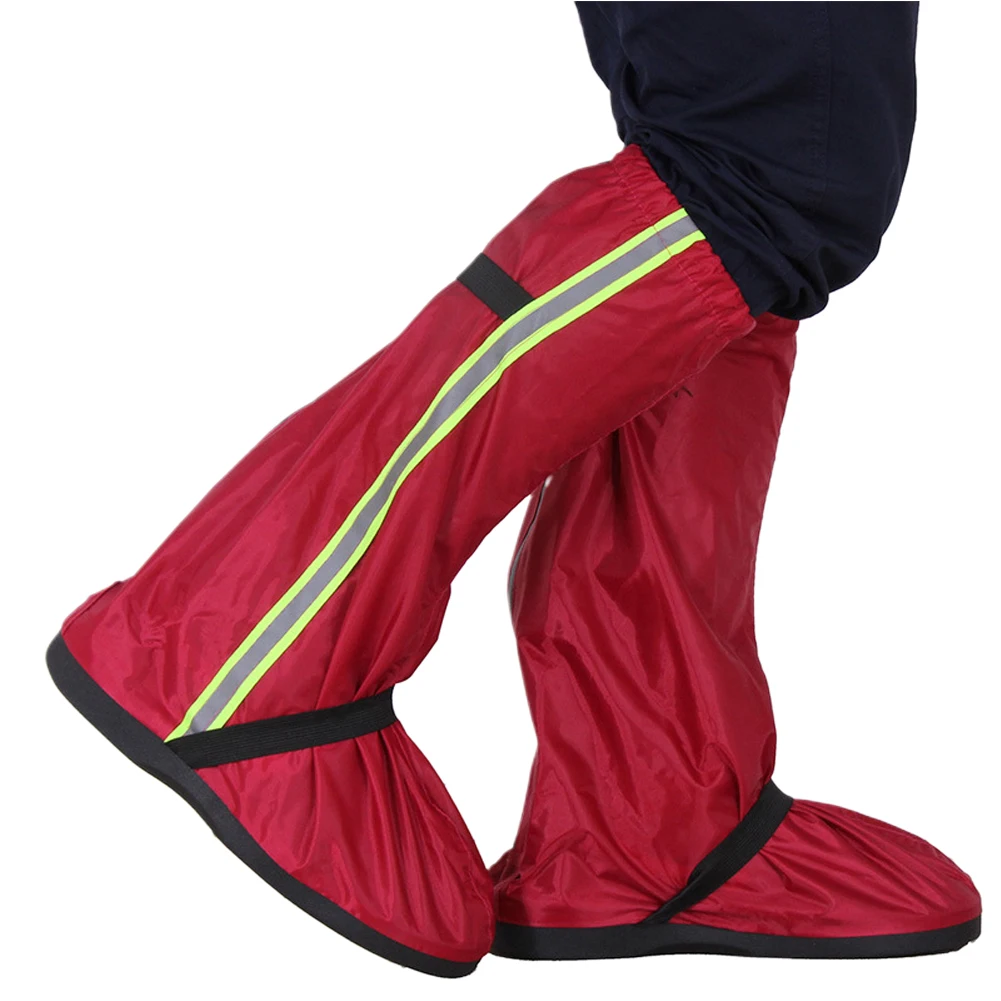 

Men Women Oxford Cloth Thick Bottom Motorcycle Waterproof Shoe Cover Non Slip Reusable Outdoor Adults Bike Cycling Rain Boot