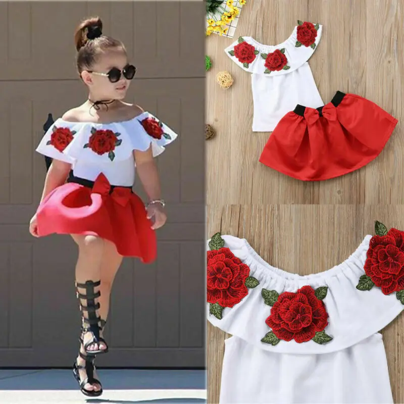 2 шт. детский хлопковый топ с открытыми плечами на возраст 2-7 лет | Мать и ребенок