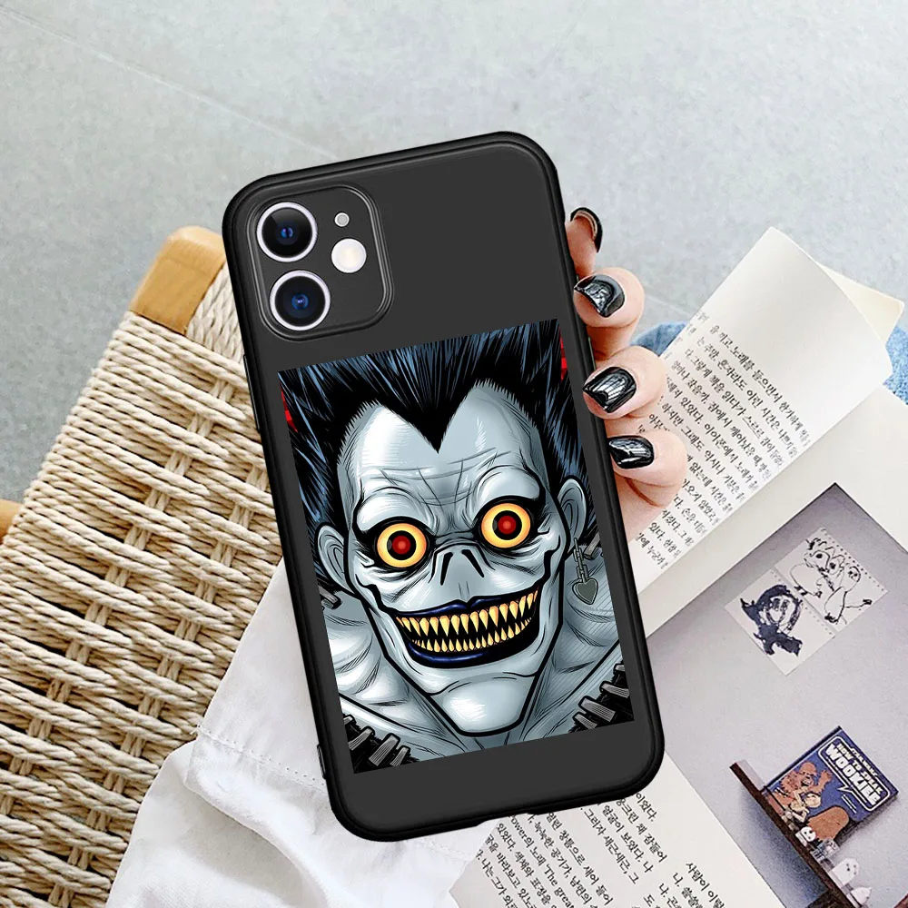 

Fashion Anime Death Note Rem and Misa Black Soft Phone Case For iPhone 12 11 Pro Max 8 7 6 6S Plus XR X XS Max 5 5S SE2020 Cover