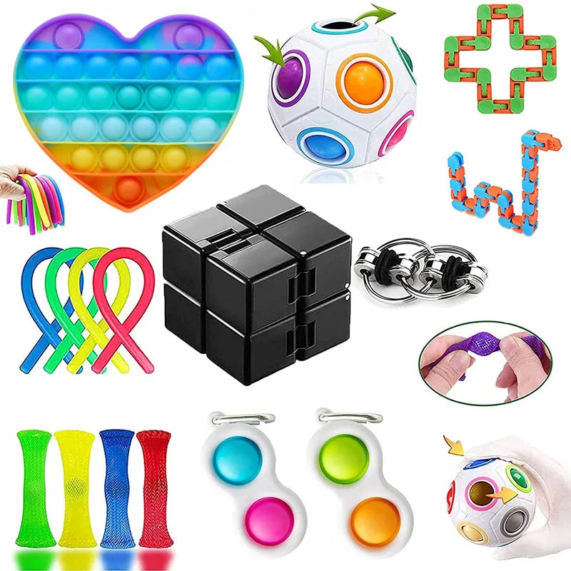 

Fidget Toys Antistress Set Stretchy Strings Push Gift for Adults Sensory Squishy Anti Stress Relief Educational Toys Children