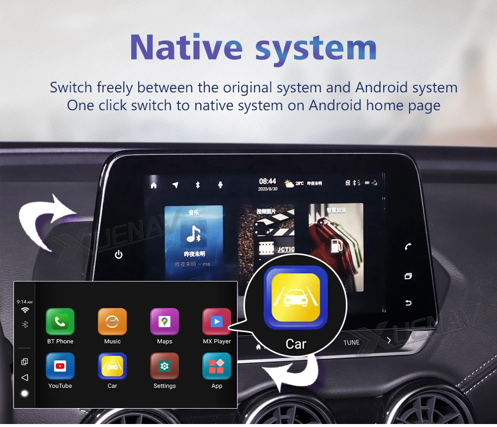 Автомобильный мультимедийный плеер с поддержкой подголовника HDMI AI Navi Box