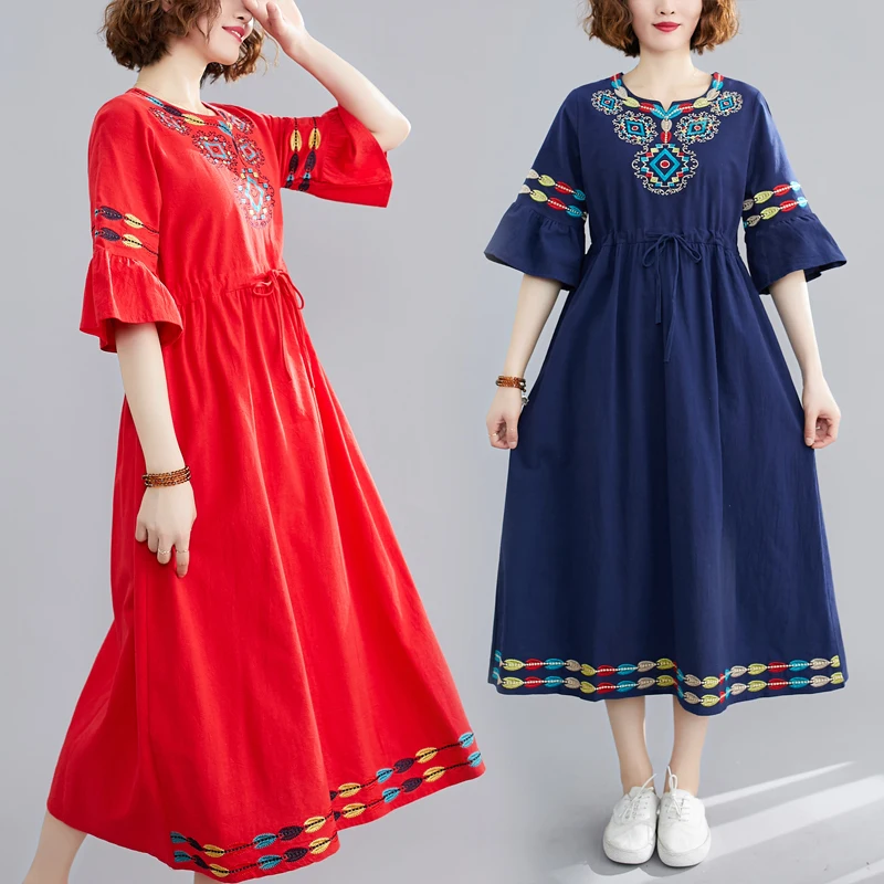 Женское облегающее Платье макси с цветочным принтом богемное платье ручной