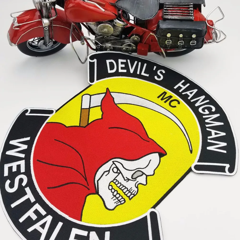Вышитые Клубные термоклейкие нашивки westдал Devil's MC для одежды Байкерская