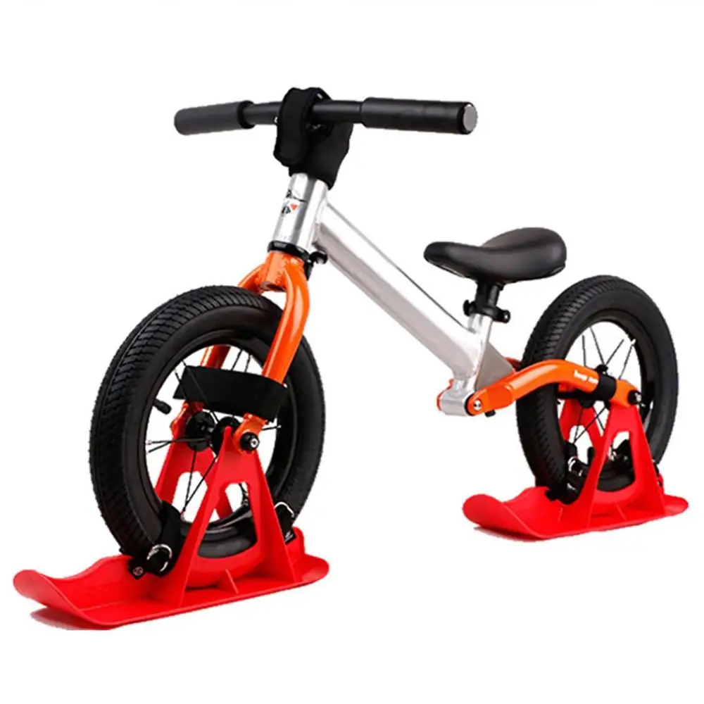 

12in Kids Balance Bike Snowboard Sled For Fast Cycling On Snow New