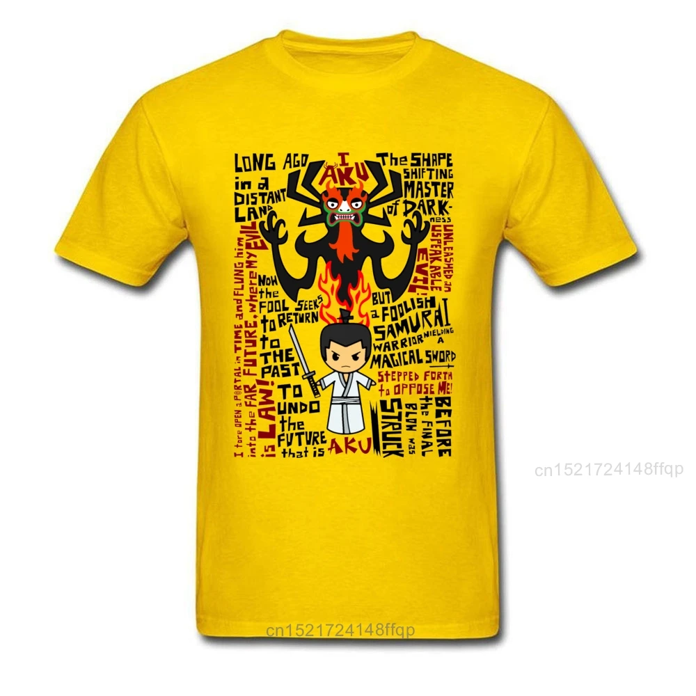 Футболка мужская с самураем Джеком смешная одежда белый хлопковый топ в японском