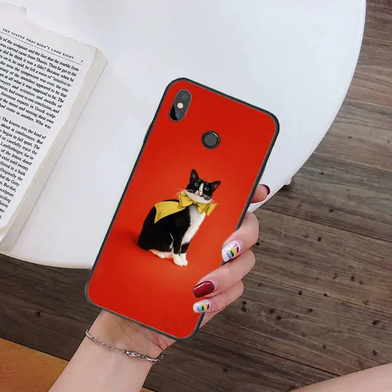 

cute cat Phone Case For Xiaomi Redmi mi note max 3 5 6 8 9 10 t S SE lite pro Soft Silicone Shell Cover Funda