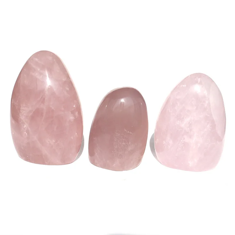 

Wholesale Hand made natural rose quartz crystal stand stone for ornament
