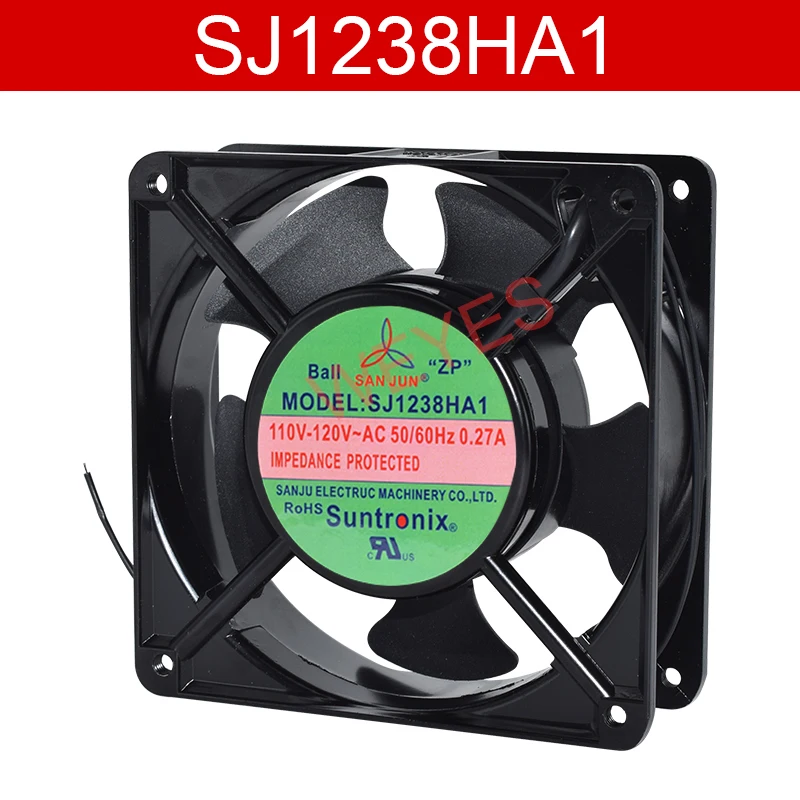 

Original Cooler SJ1238HA1 12038 120*120*38MM 110V-120V~AC 0.27A 50/60Hz Two Lines Industrial Cooling fan