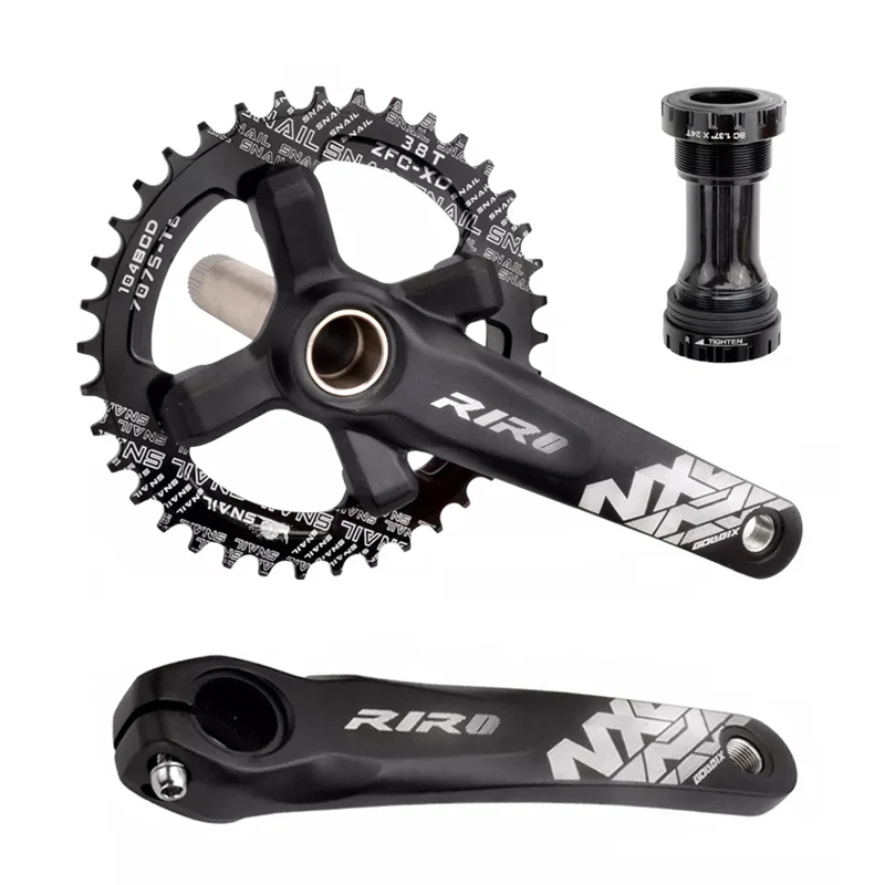 

GOLDIX NX Mountain Bike Crankset Hollow Integrated 104BCD Bicycle Crankset 32T/34T/36T/38T/40T Wide and Narrow Cranks