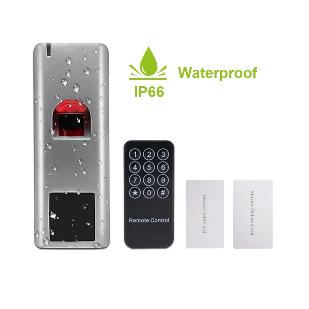 

Металлическая биометрическая система управления отпечатком пальца IP66, 3000 пользователей, считыватель доступа, Rfid-контроль доступа, 125 кГц