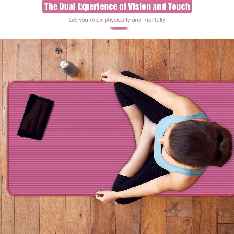 

Yoga Mat, Suddefr Yoga Mat, Non-Slip, Foldable, Fitness Mat with Strap for Yoga, Gymnastics