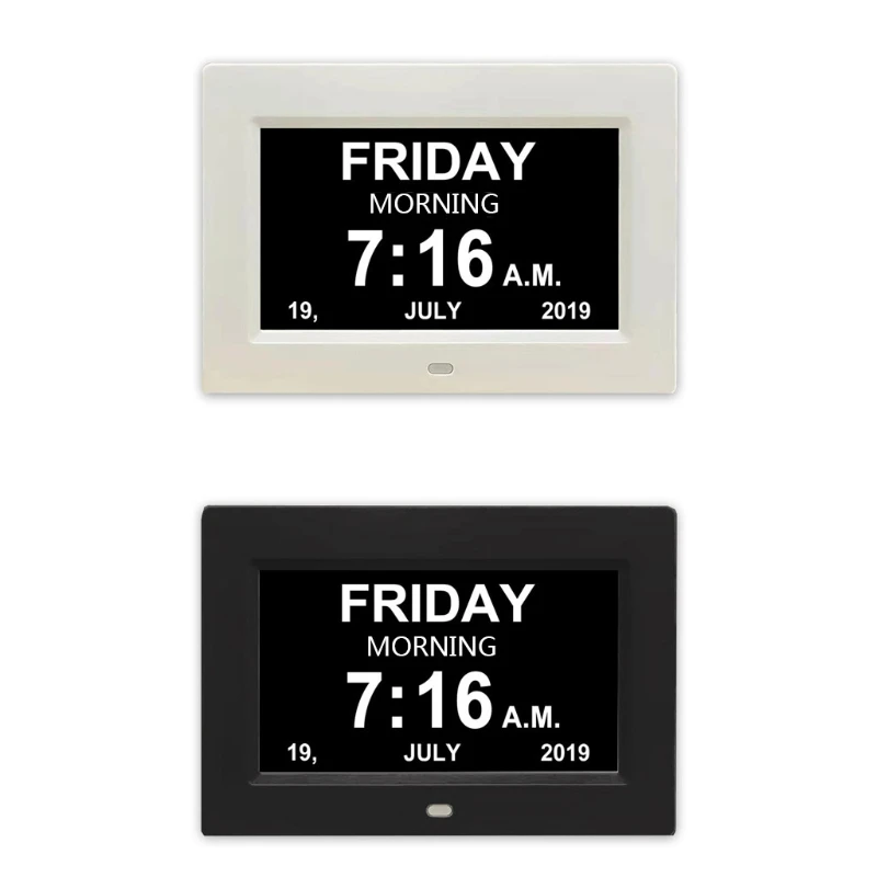 7 "Inch Digital Clock Calendar with Oversized Font Date Day 