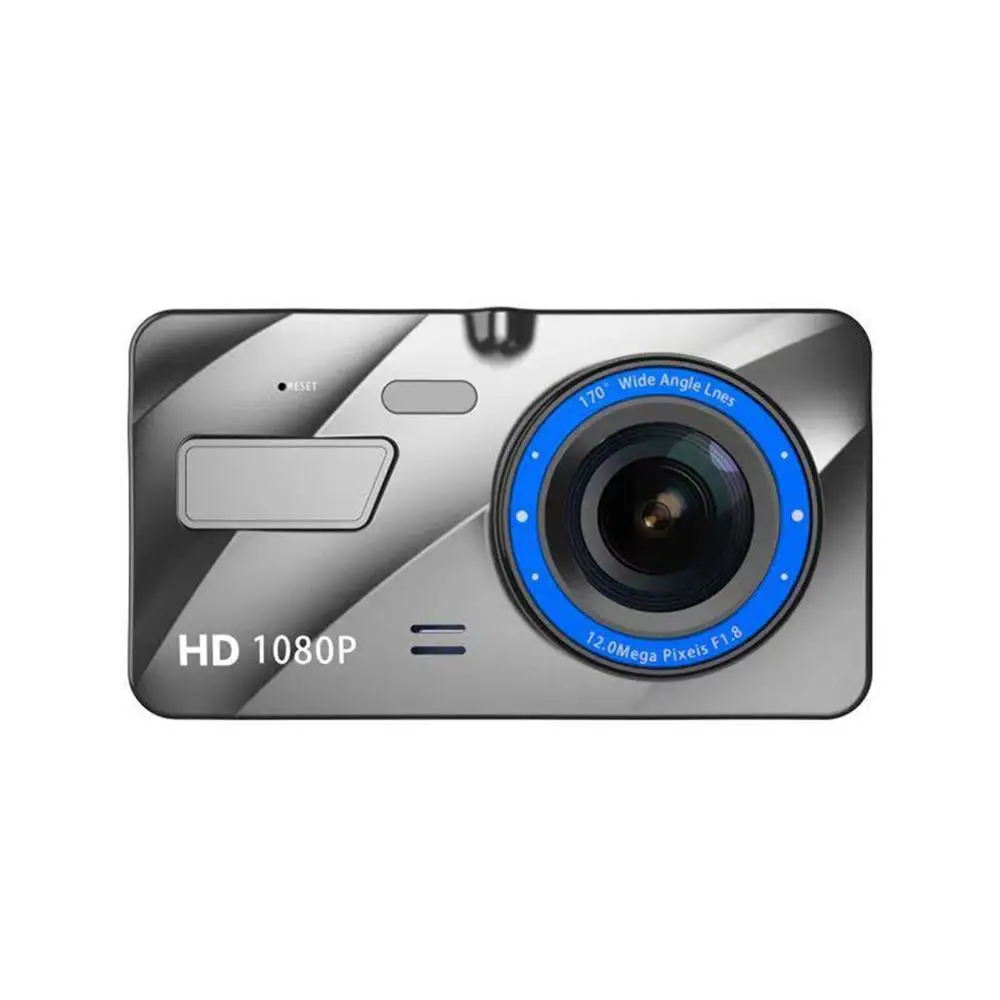 Автомобильный видеорегистратор 4 дюйма 2.5D двойной объектив HD 1080P камера ночного