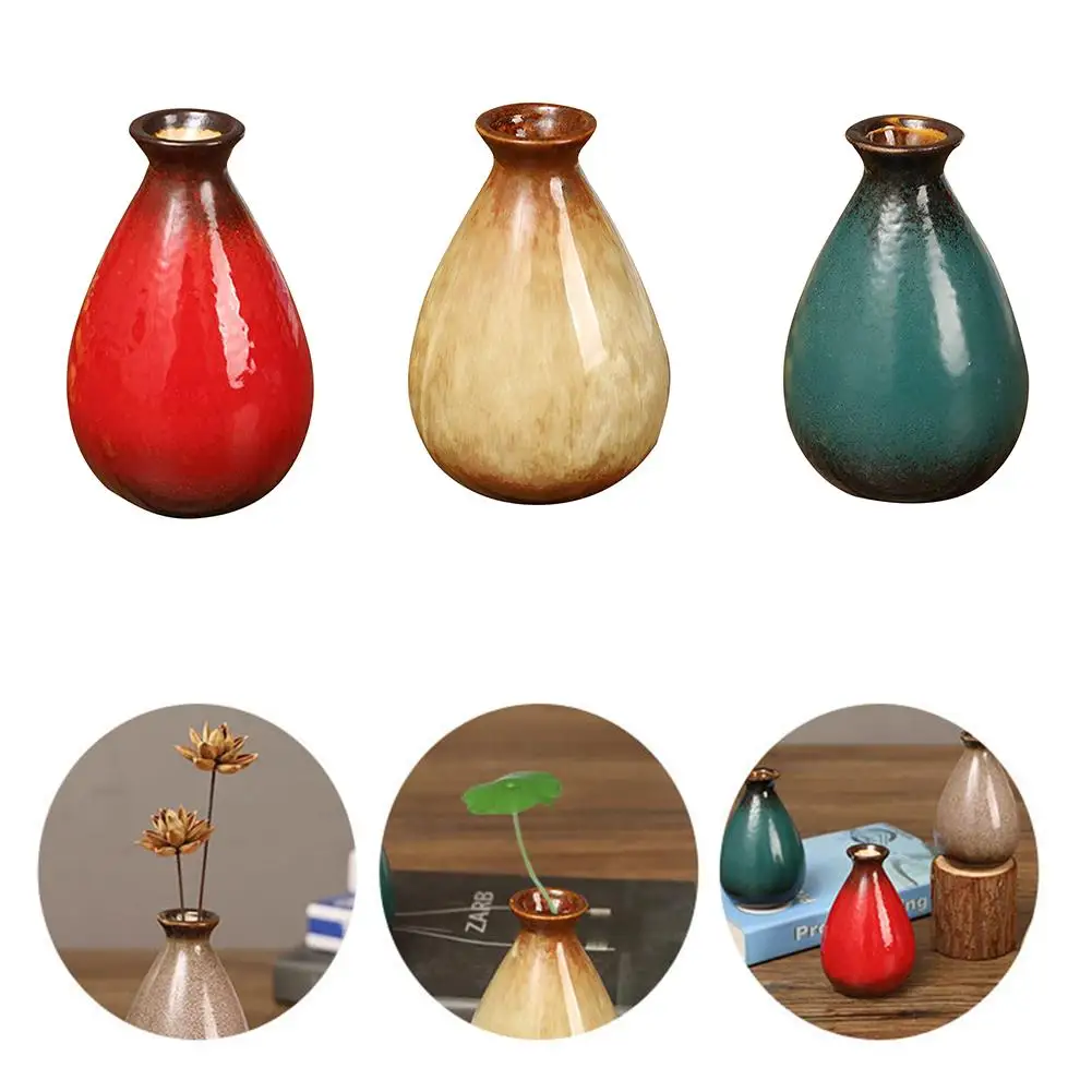 Керамическая Мини ваза изысканного дизайна гладкая глазурованная поверхность