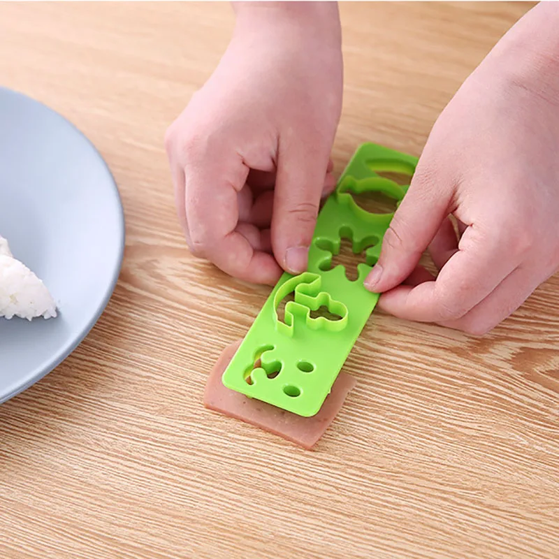 Rice Ball Mold Set Cartoon Rabbit Pattern Sushi Making Kit Bento Accessories Mould Seaweed Cutter Kitchen Tools | Дом и сад