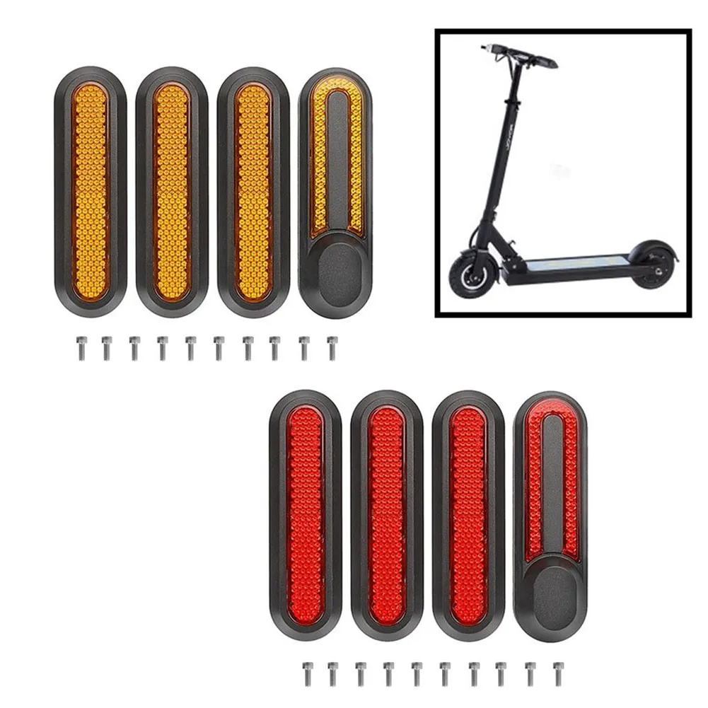 

1Set Side Wheel Cover With Reflective Stickers Scrws For Xiaomi-M365 E Scooter Electric Scooter Accessories Bicycle Parts