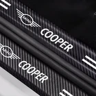 Mini Cooper порог Защитная Наклейка R50 F56 R56 порог машины защитная наклейка углеродное волокно зерна Добро пожаловать педали наклейки