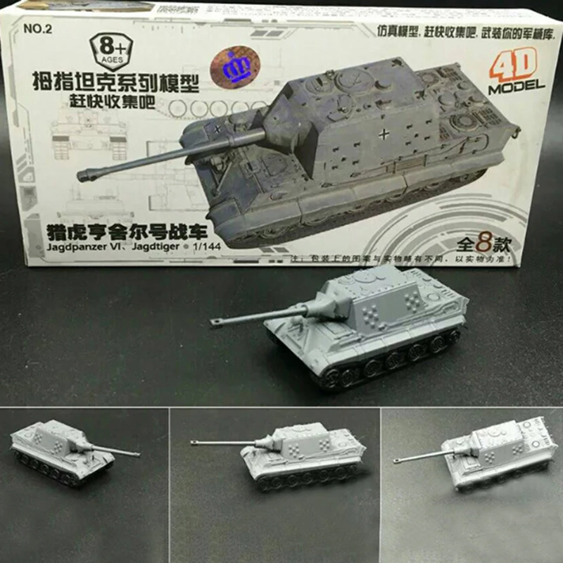 

8 Pcs WWII Military Army Battle Tank Part II 4D Assembled Model Kit 1:144 Scale