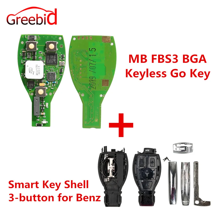 MB FBS3 BGA ключ без ключа 433 МГц подходит для W221 W216 W164 W251 2009 Plus 3 кнопки| |