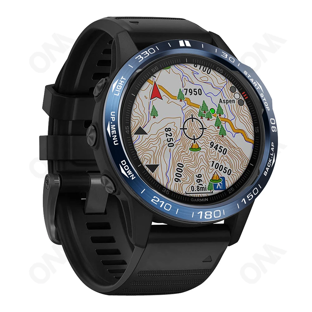 Металлическая рамка для Garmin Fenix 6 6X Pro сапфировое кольцо Защитная крышка 3 HR 5 5X Plus