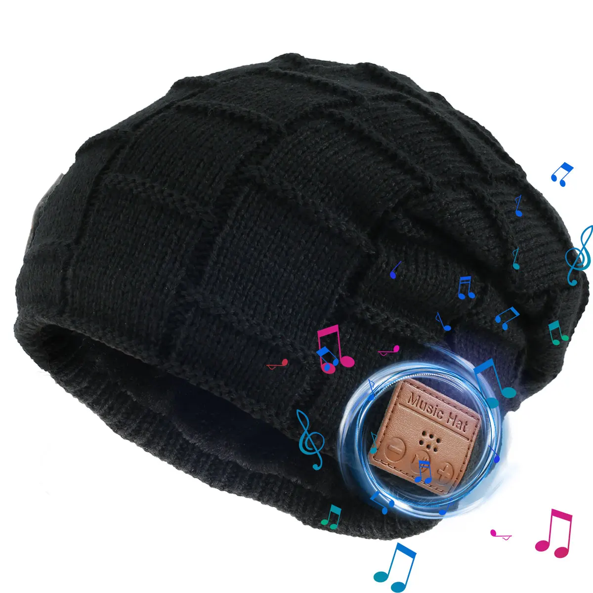 

Winter Warm Hat Unisex Bluetooth Beanie Hat USB Rechargeable Musical Beanie Hands-free Knit Head Hat Wireless Earphone Beanie