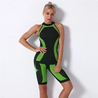 women tracksuits fitness sport clothing yoga set seamless running tank top vest hight waisted shorts for female gym wear suit