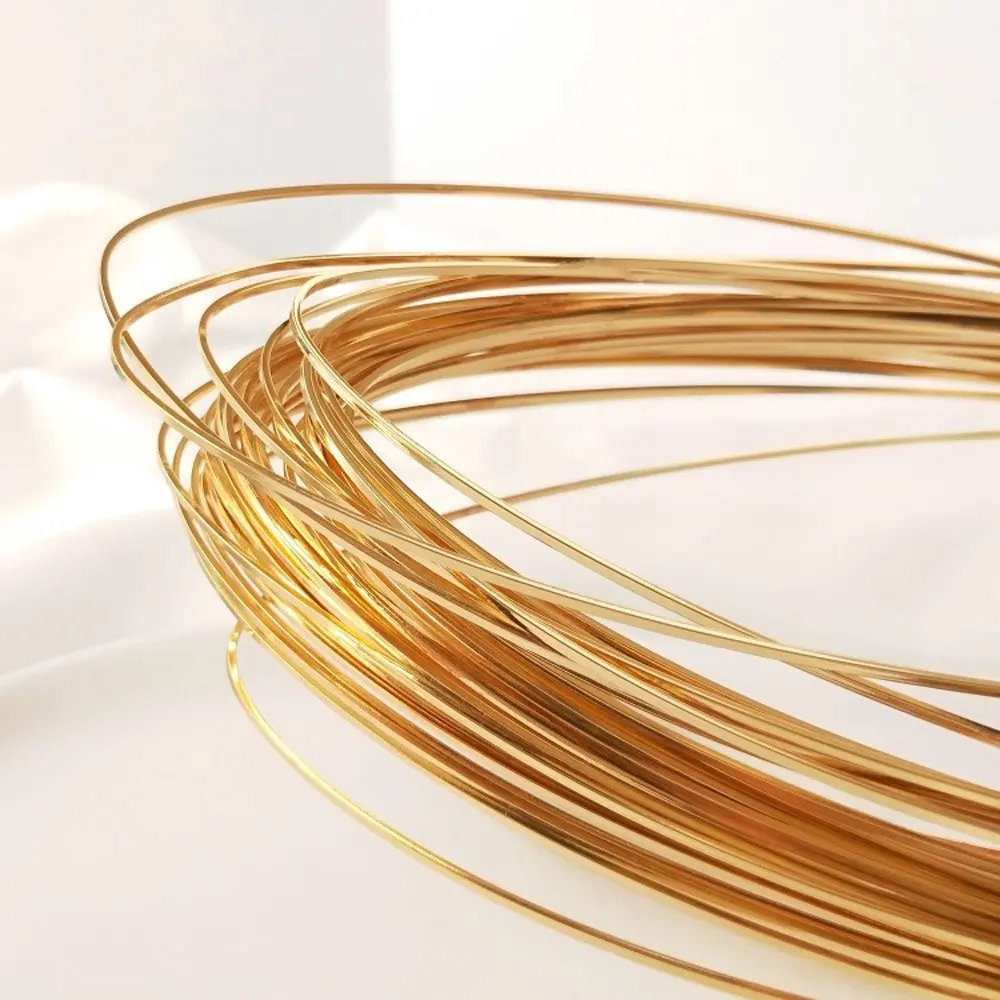 

1 Meter Square Copper Wire Modeling 14k Gold Plated for Jewelry Findings Making Supplies DIY Earrings Made Brass Accessories