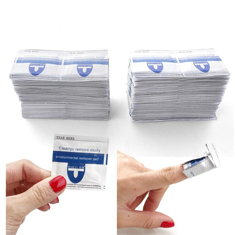 100 шт./компл. ногтей чистящее средство для снятия гель-лака безворсовые салфетки